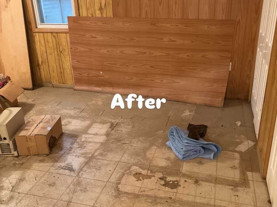 Room after the cleanout